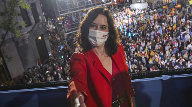 La presidenta de la Comunidad de Madrid y candidata a la reelección por el PP, Isabel Díaz Ayuso