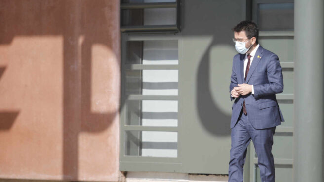 El president de la Generalitat, Pere Aragonès, a su salida de la cárcel de Lledoners. El president de la Generalitat, Pere Aragonès, a su salida de la cárcel de Lledoners.