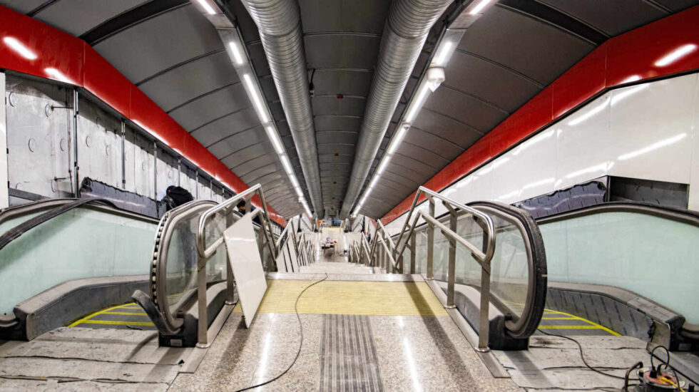 Imagen de las obras de la estación de Gran Vía, que se inaugurará en julio