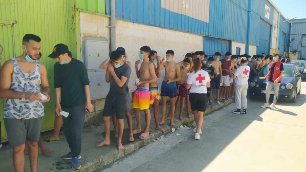 Llegada de inmigrantes a nado a Ceuta