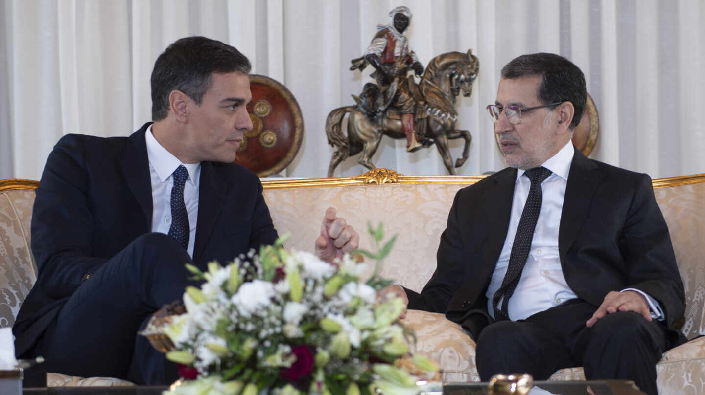 El presidente del Gobierno Pedro Sánchez y el primer ministro marroquí, Saadeddine Othmani, en un encuentro en Rabat en noviembre de 2018.