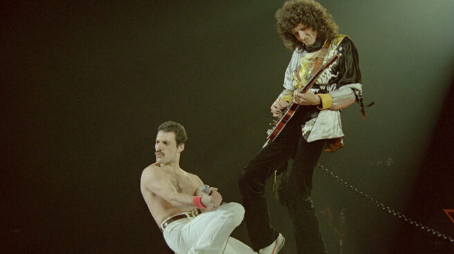 Imagen de Freddie Mercury en un concierto Imagen de Freddie Mercury en un concierto