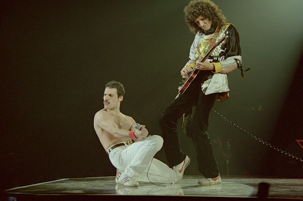 Imagen de Freddie Mercury en un concierto