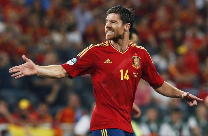 Xabi Alonso, durante un partido de la Eurocopa 2012