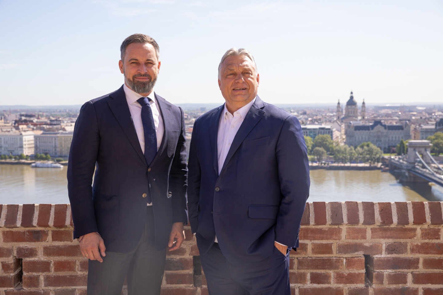 Santiago Abascal y el presidente de Hungría Viktor Orban, reunidos en Budapest.