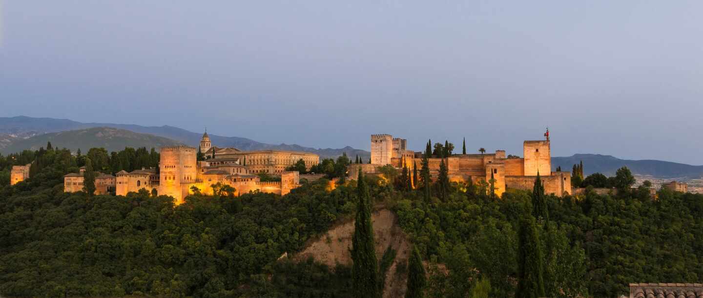 Imagen panorámica de la Alhambra (Granada).