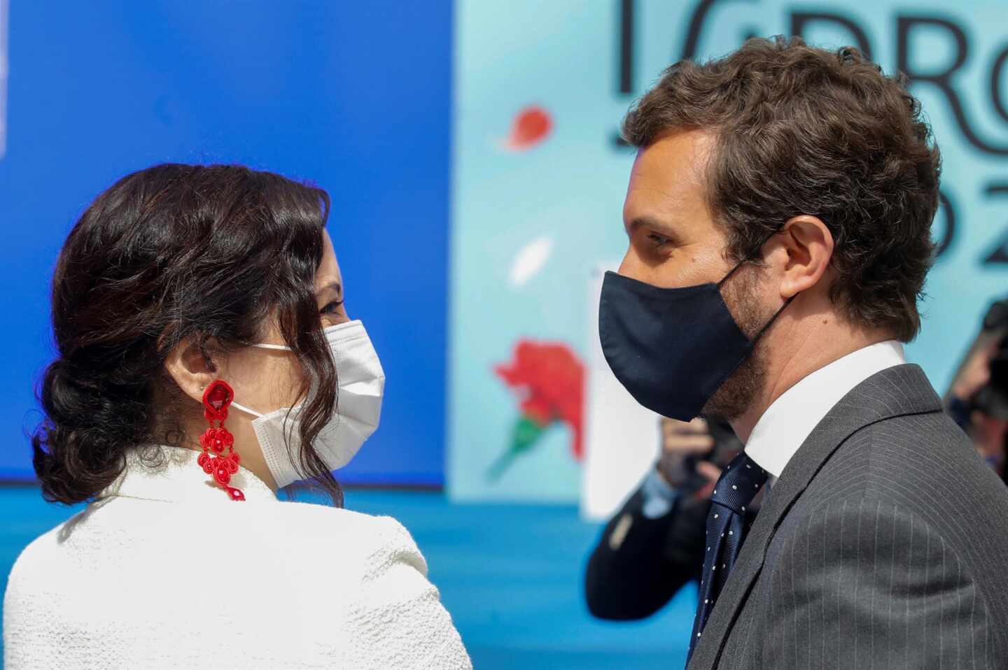 Isabel Díaz Ayuso y Pablo Casado, en las celebraciones de San Isidro.