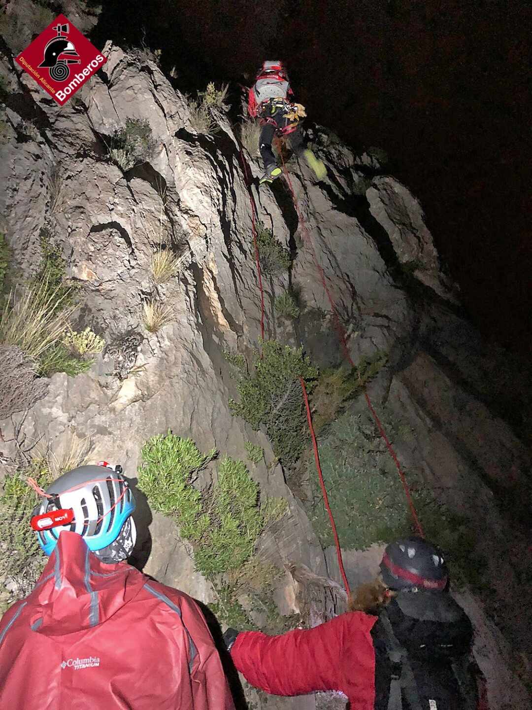 Rescate de montaña en Alicante.