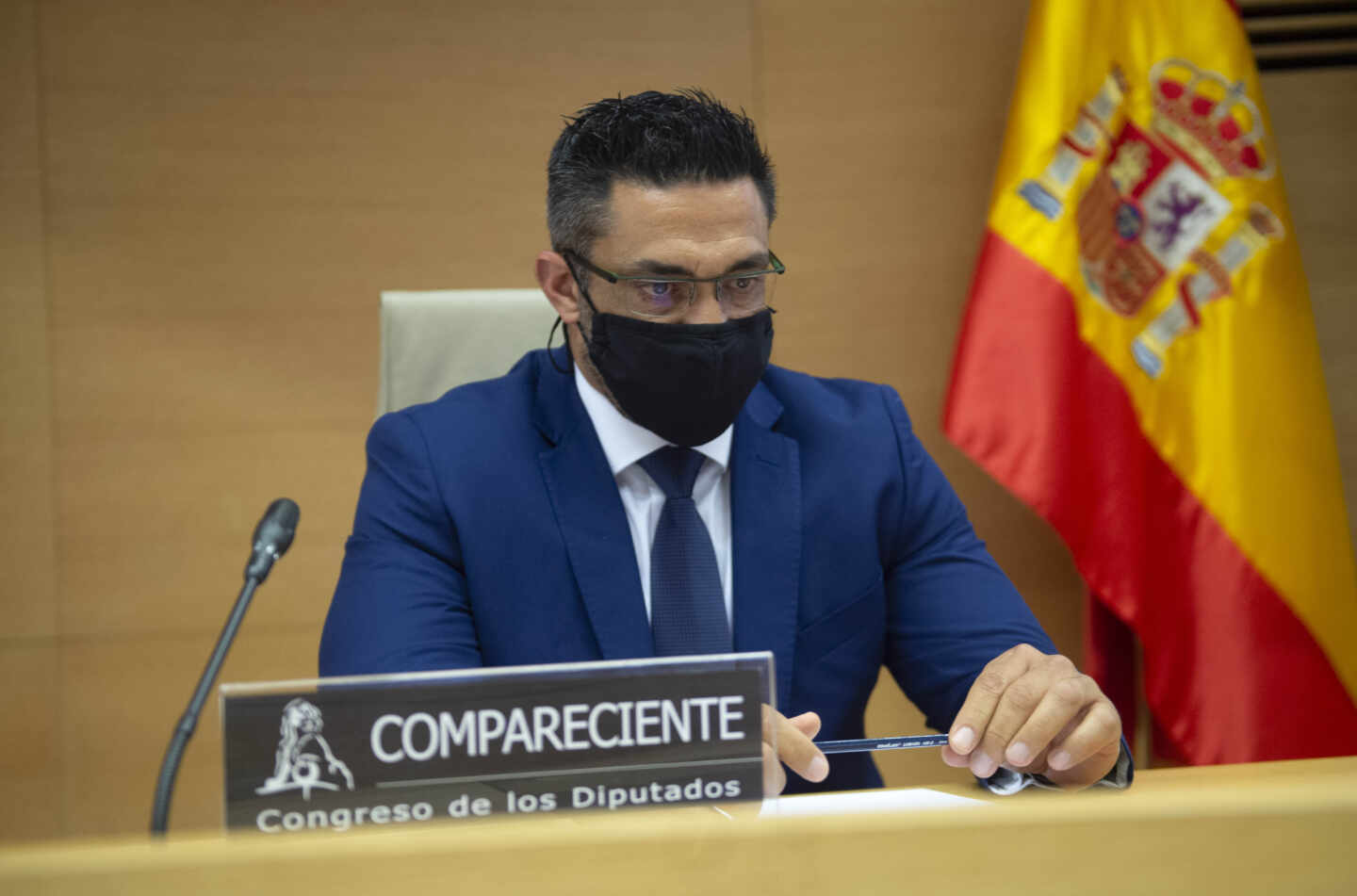 Sergio Ríos, ex chófer de la familia Bárcenas, este jueves en el Congreso de los Diputados.