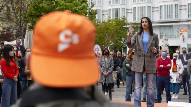 La líder de Ciudadanos, Inés Arrimadas, durante un acto en Madrid.