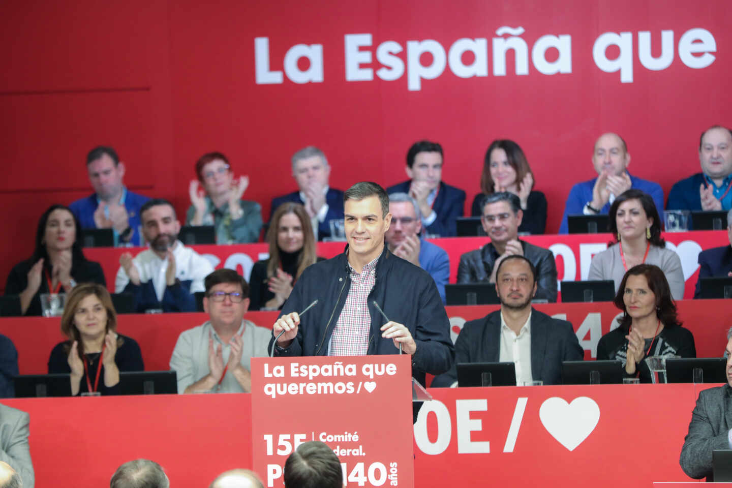 El presidente del Gobierno, Pedro Sánchez, interviene en el Comité Federal del PSOE de 2020 en Ferraz