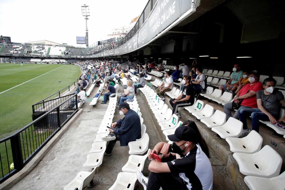 El estadio del Castellón fue el primero de las ligas profesionales que abrió al público tras la pandemia