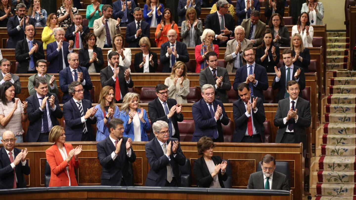 Fotografía de archivo. Debate de la moción de censura contra Mariano Rajoy.