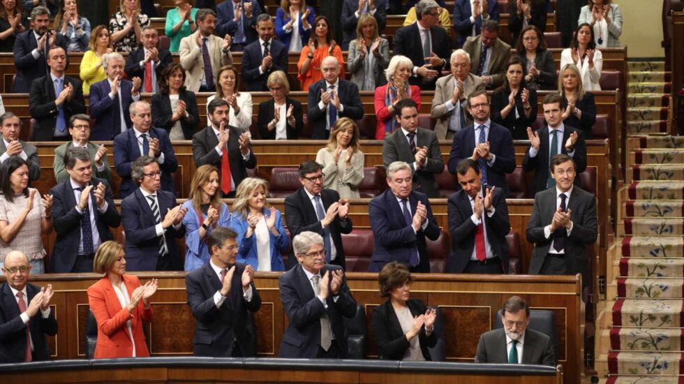 Fotografía de archivo. Debate de la moción de censura contra Mariano Rajoy.