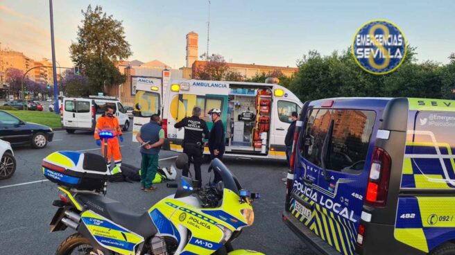 El herido atendido por los efectivos de emergencias