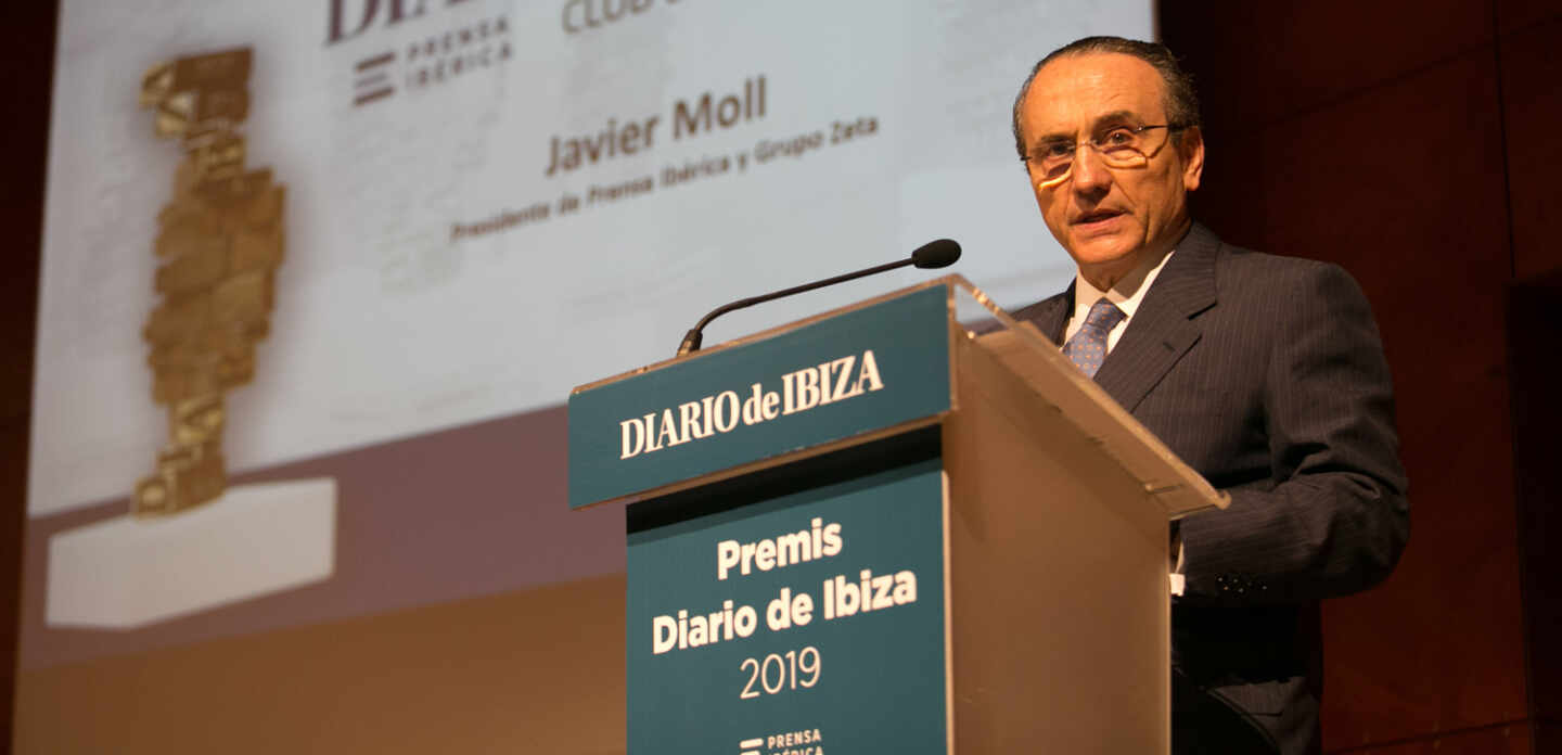 Javier Moll, presidente de Prensa Ibérica, durante un acto de uno de sus periódicos