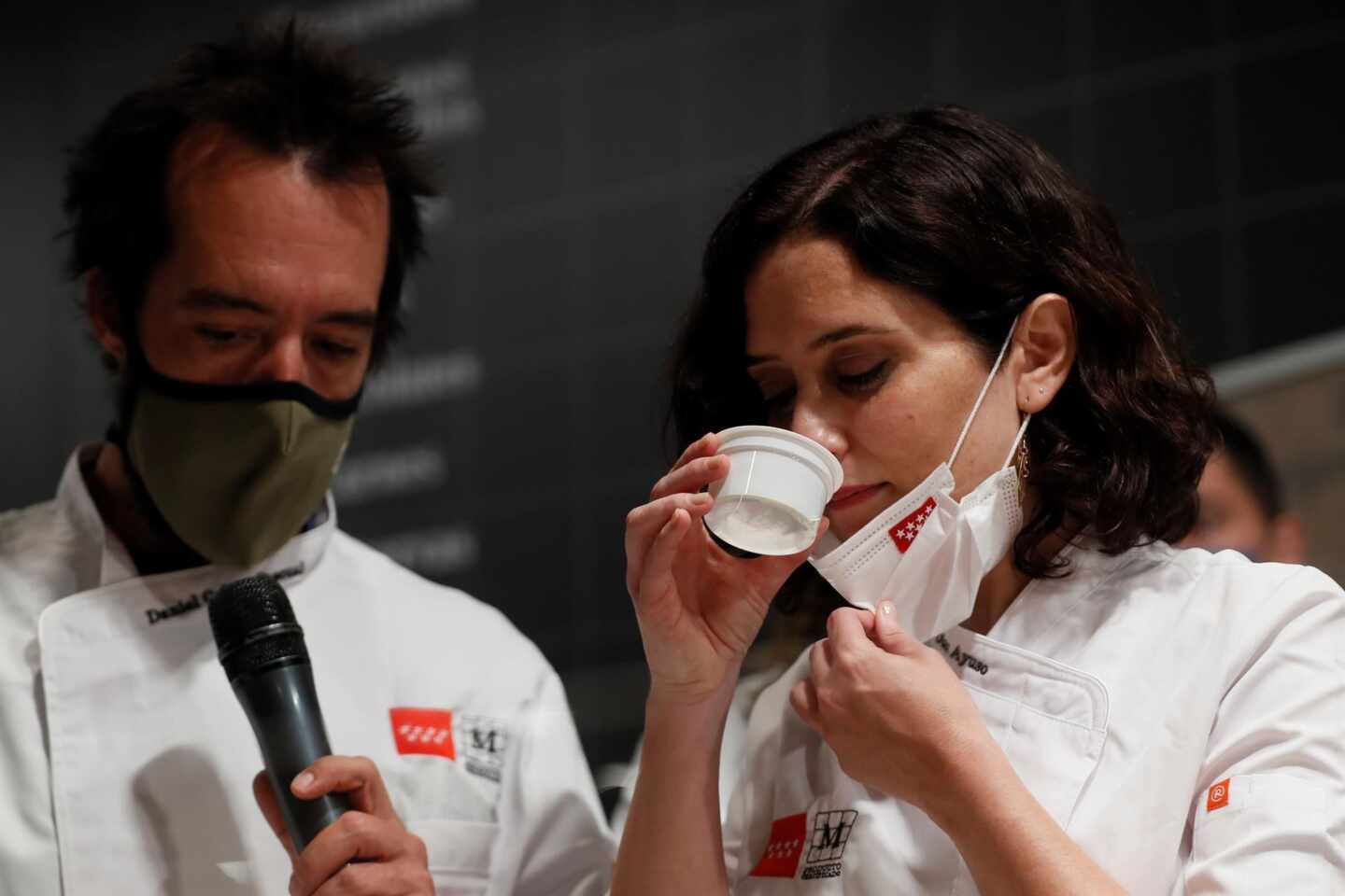 La presidenta madrileña, Isabel Díaz Ayuso, en la feria gastronómica Madrid Fusión.