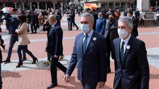 Marlaska, recibido a gritos en Valladolid