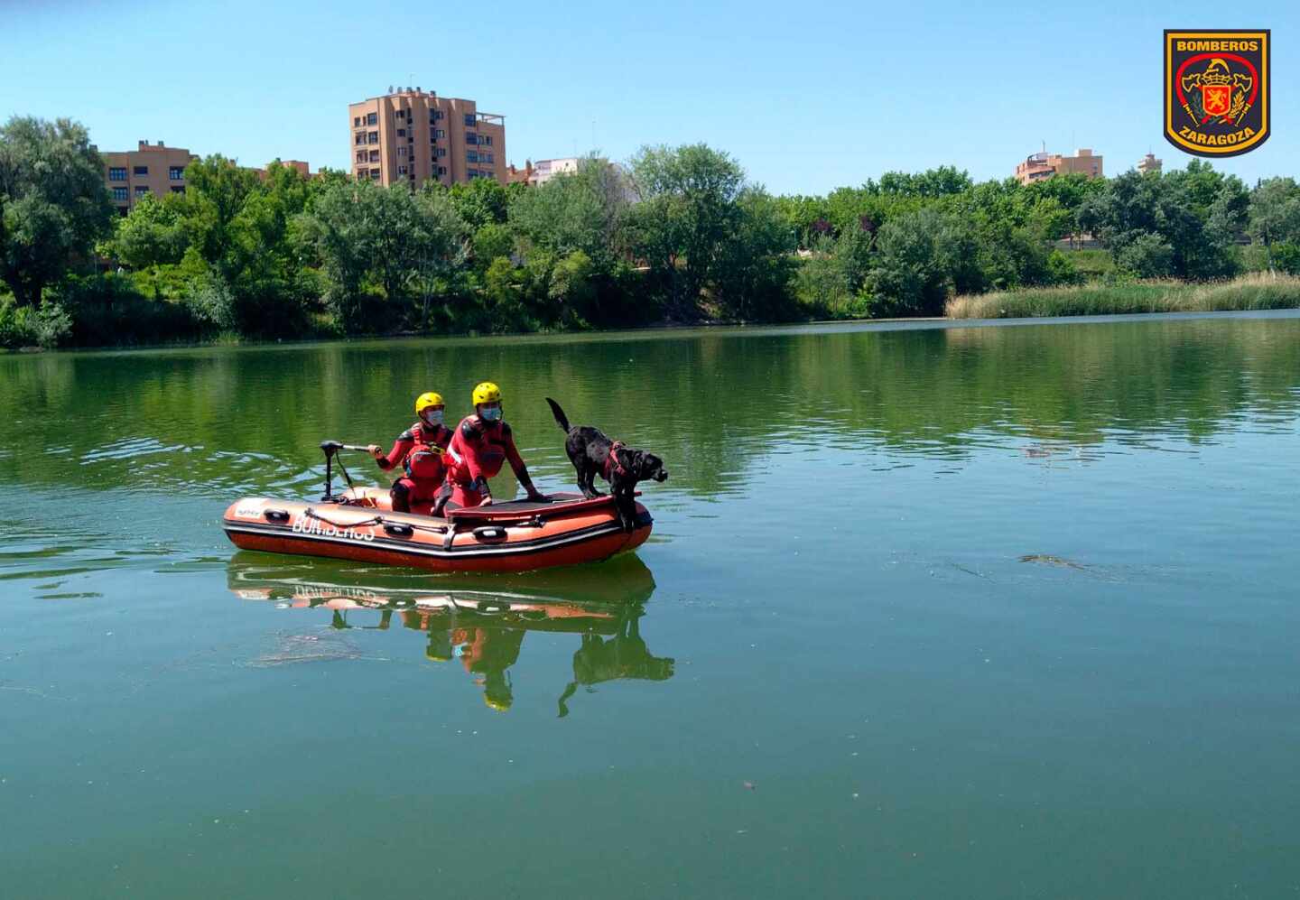 Bomberos de Zaragoza realizan tareas de búsqueda