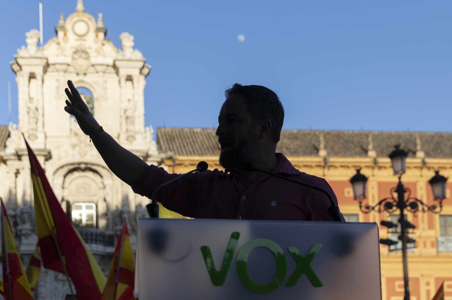 El líder de Vox, Santiago Abascal, en Ceuta.