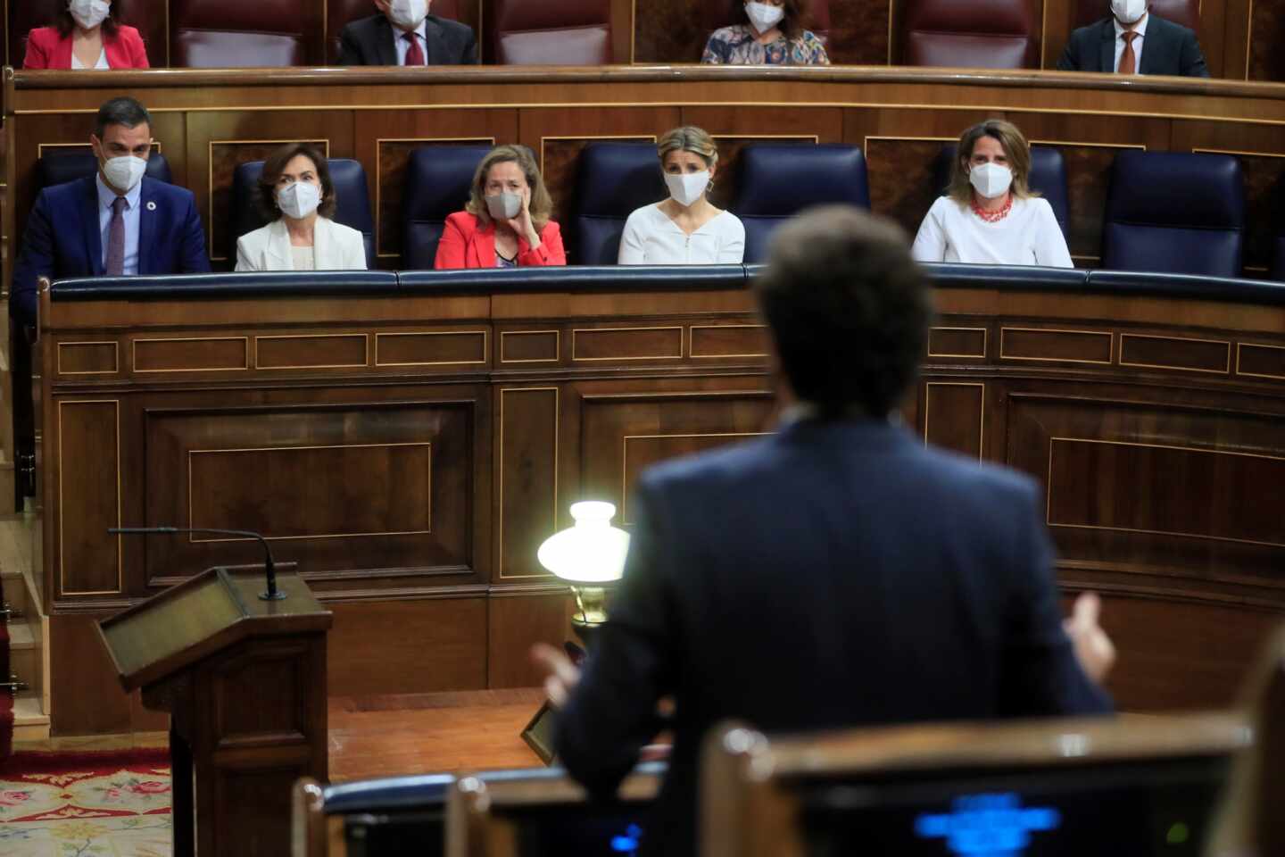 Casado interviene durante la sesión de control al Gobierno