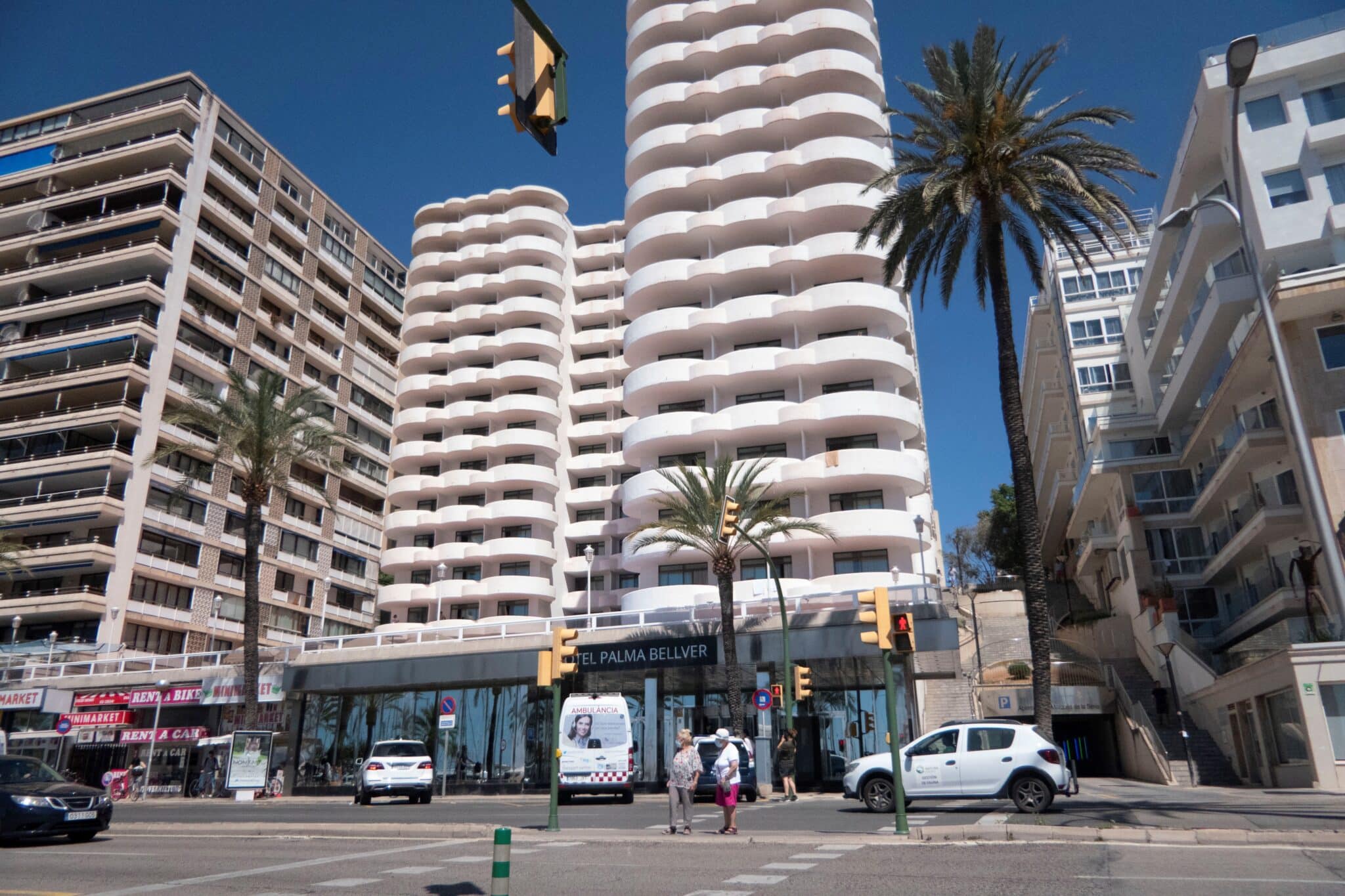 Vista del hotel covid de Palma de Mallorca.