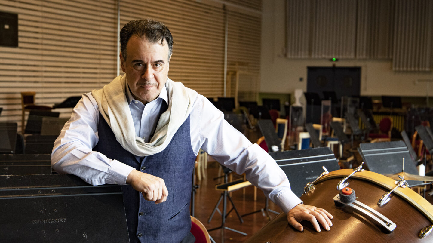 El barítono Carlos Álvarez posa en una de las salas de ensayo del Teatro Real