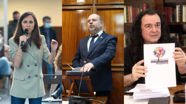 Ione Belarra, Esteban Tettamanti y Fernando Barredo.