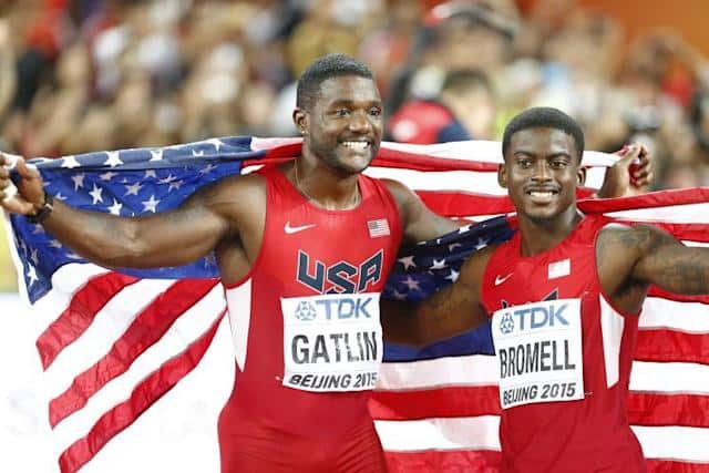 Trayvon Bromell (derecha), durante los Mundiales de Pekín 2015