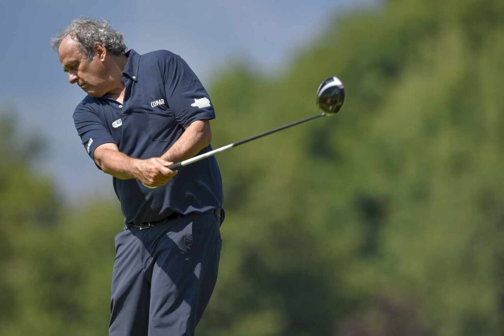 El ex presidente de la UEFA Michel Platini, durante un torneo de golf en septiembre de 2019 en Turín