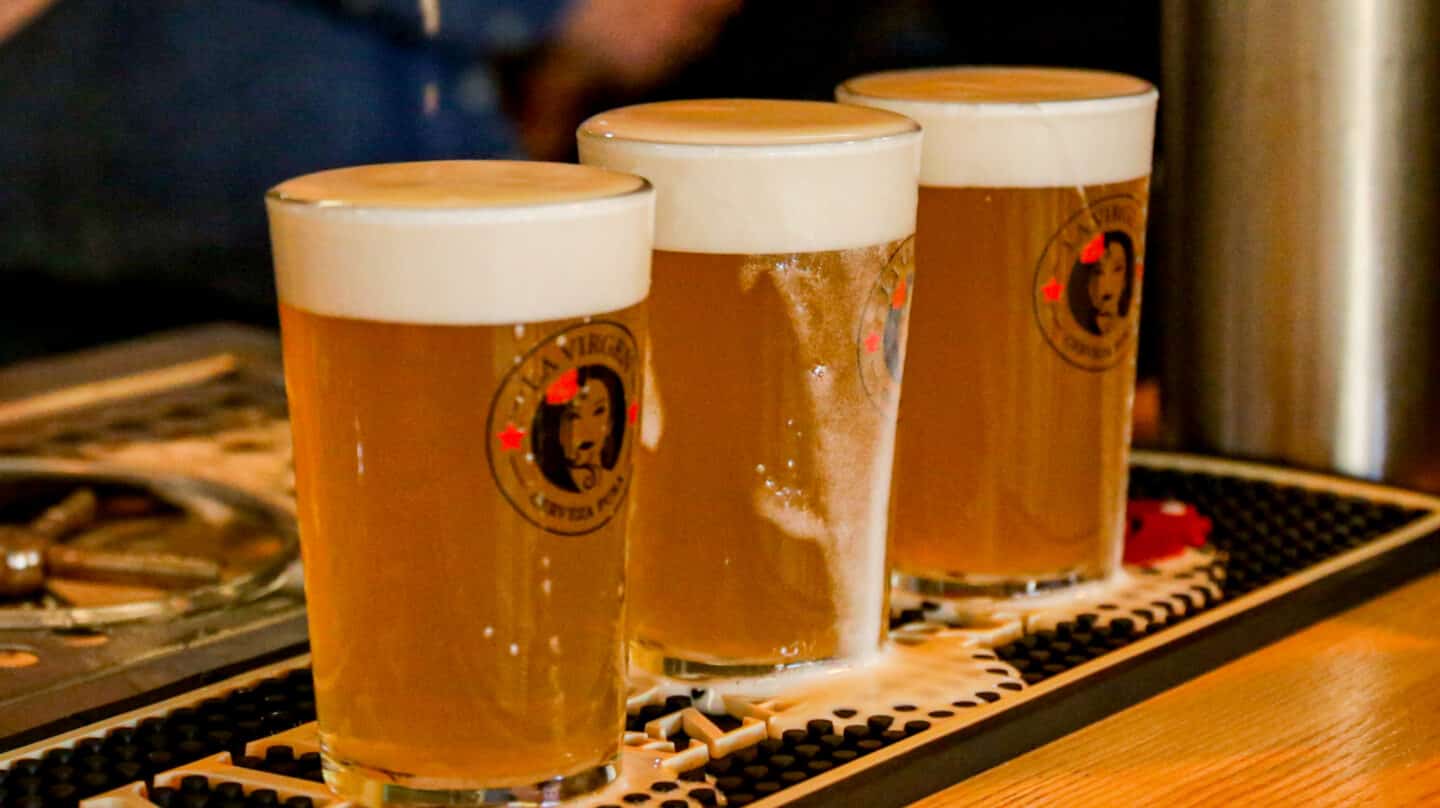 Imagen de unos vasos con cerveza.
