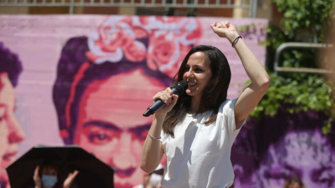 La ministra de Derechos Sociales, Ione Belarra, durante un acto de su campaña para liderar Podemos en Getafe (Madrid) La ministra de Derechos Sociales, Ione Belarra, durante un acto de su campaña para liderar Podemos en Getafe (Madrid)