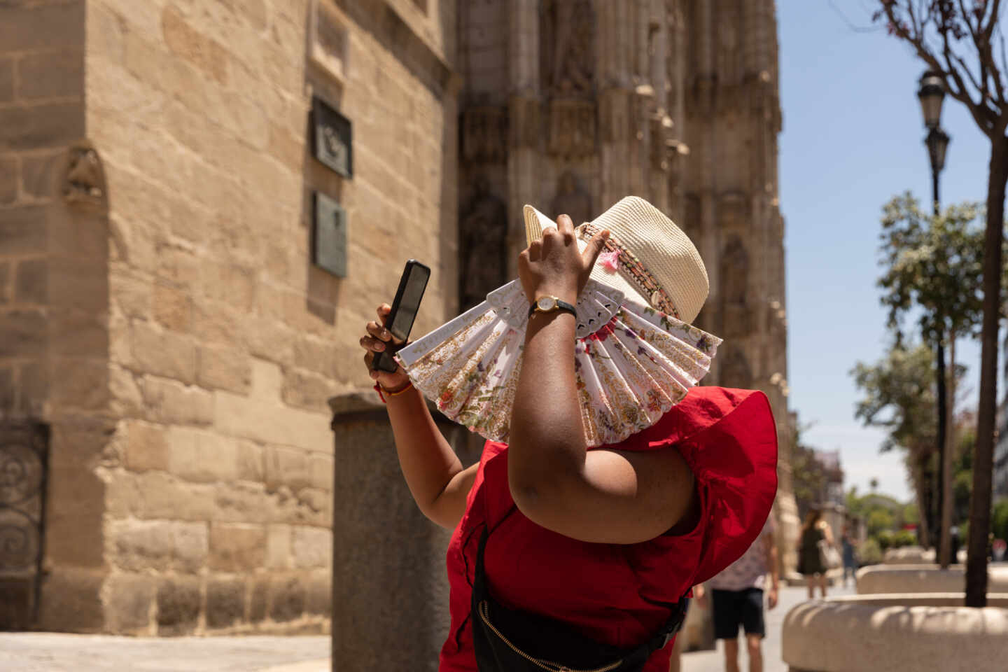 Calor en el centro de Sevilla.