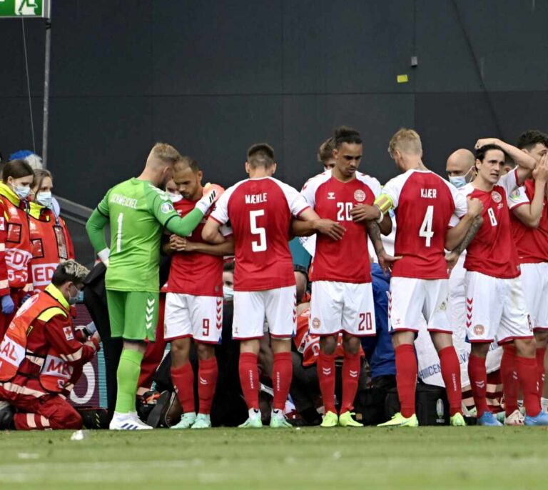Suspendido el Dinamarca-Finlandia tras caer fulminado al césped el jugador danés Eriksen