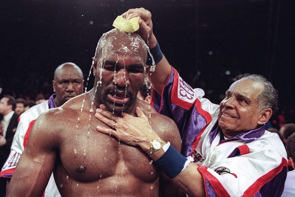 Evander Holyfield, durante un combate en el Madison Square Garden en 1999