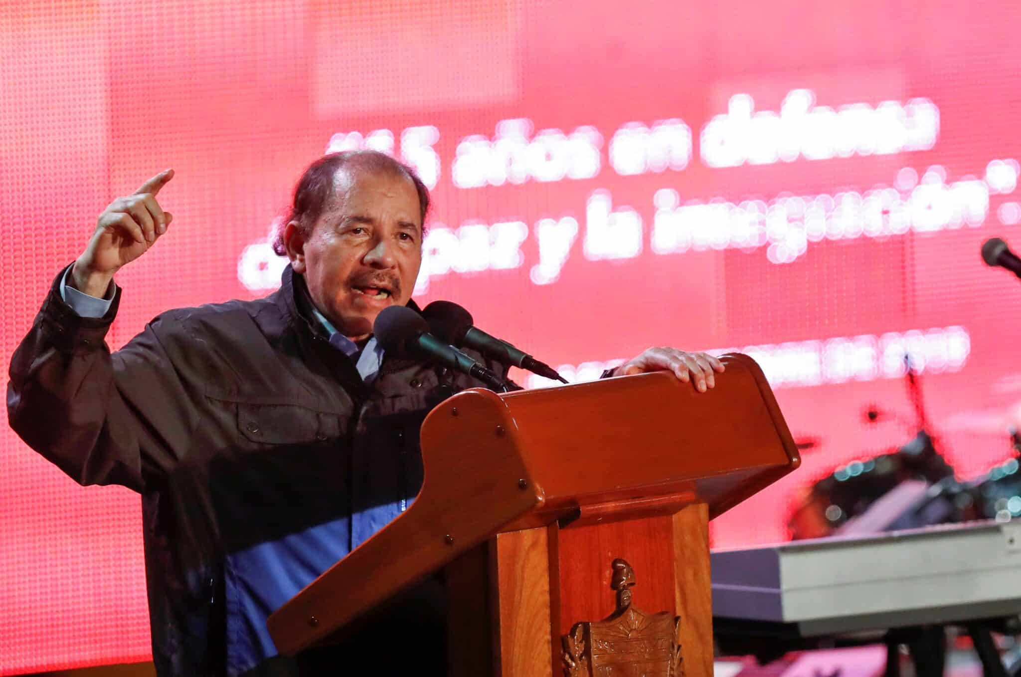 Daniel Ortega, presidente de Nicaragua, en una cumbre del ALBA