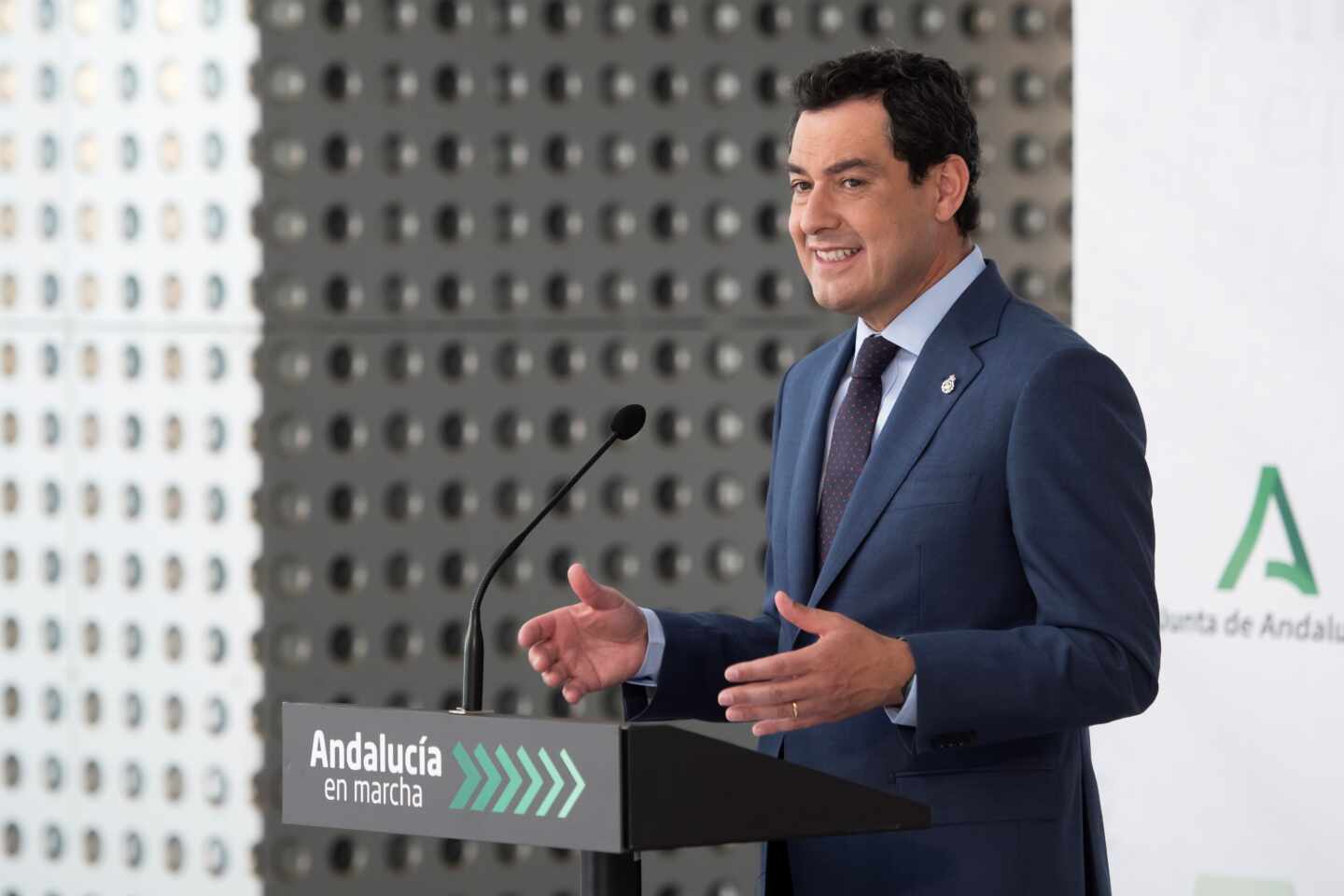 El presidente de la Junta de Andalucía, Juanma Moreno