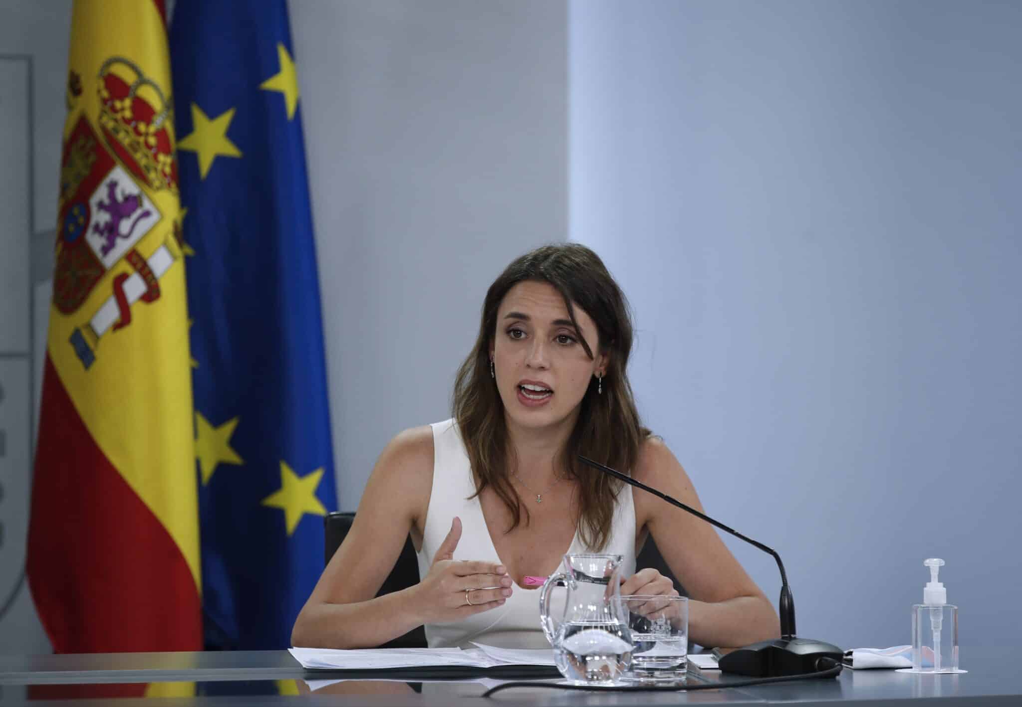 Irene Montero, tras el Consejo de Ministros.