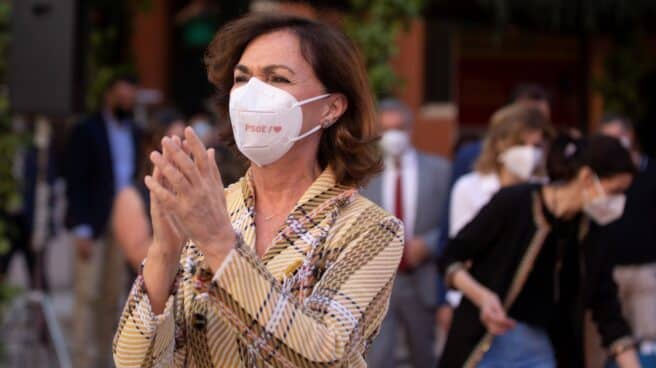 carmen-calvo-cede-informe-cgpj-retoca-anteproyecto-ley-memoria-democratica La vicepresidenta del Gobierno y secretaria de Igualdad del PSOE, Carmen Calvo, en un acto sobre memoria democrática celebrado este martes en Valladolid.