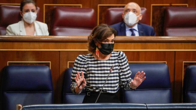 Carmen Calvo, en el Congreso. Carmen Calvo, en el Congreso.