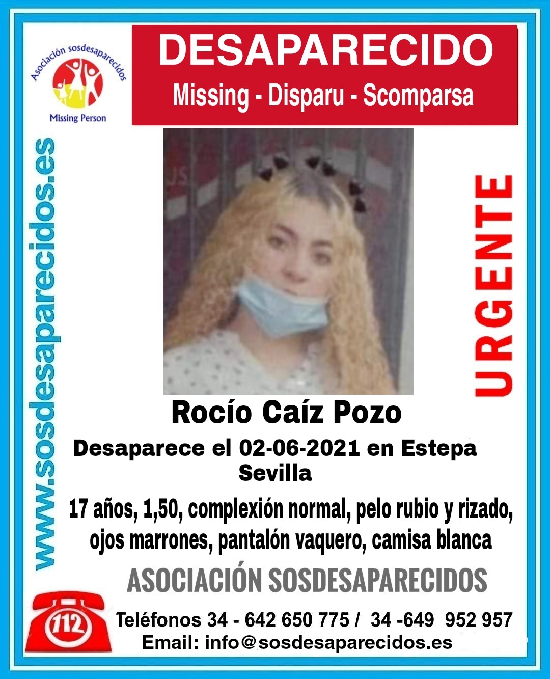 Buscan a menor de 17 años desaparecida en Sevilla, madre de un bebé de 4 meses