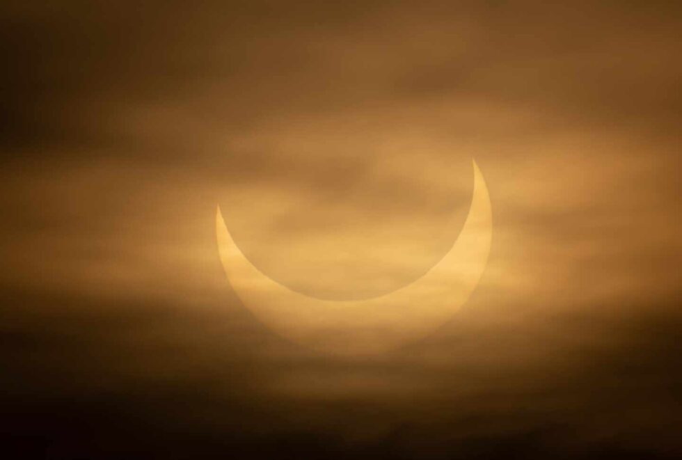 Otra imagen del eclipse desde Winthrop, Massachusetts