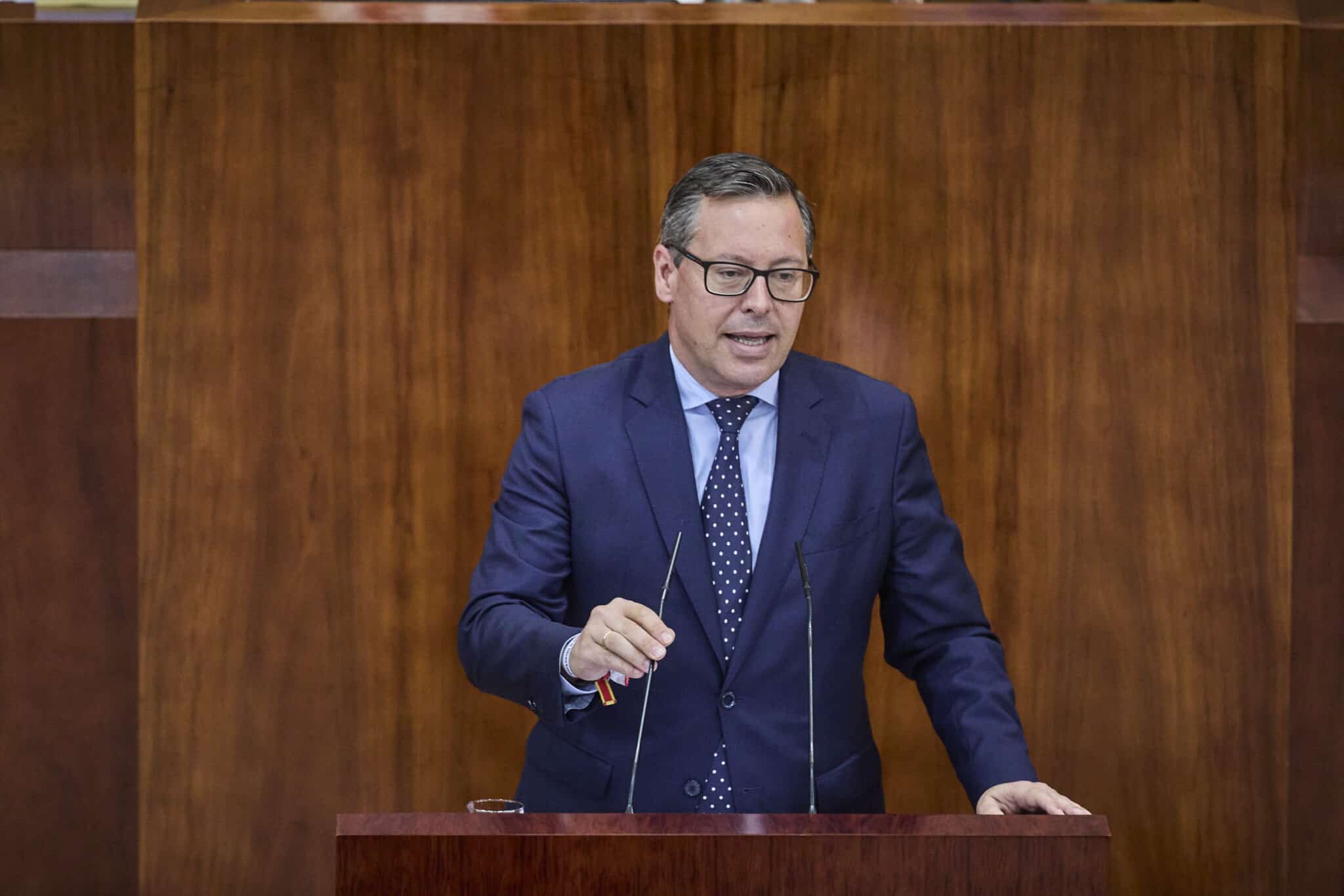 El portavoz del PP en la Asamblea de Madrid, Alfonso Serrano.