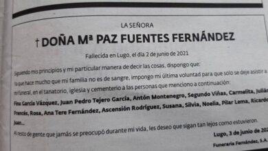 "Hace mucho que mi familia no es de sangre": la sorprendente esquela de una gallega