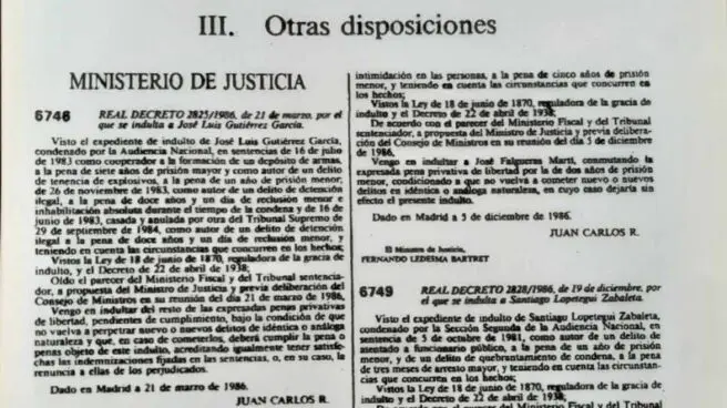La ETA 'indultada' por González y Aznar