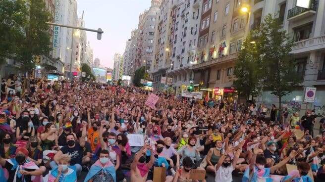 Manifestación del Orgullo Crírtico de Madrid a 28 de junio de 2021.
