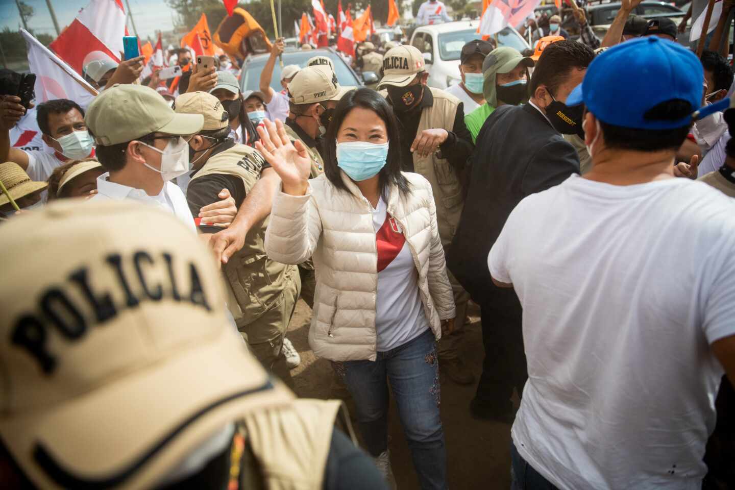 La candidata presidencial peruana Keiko Fujimori
