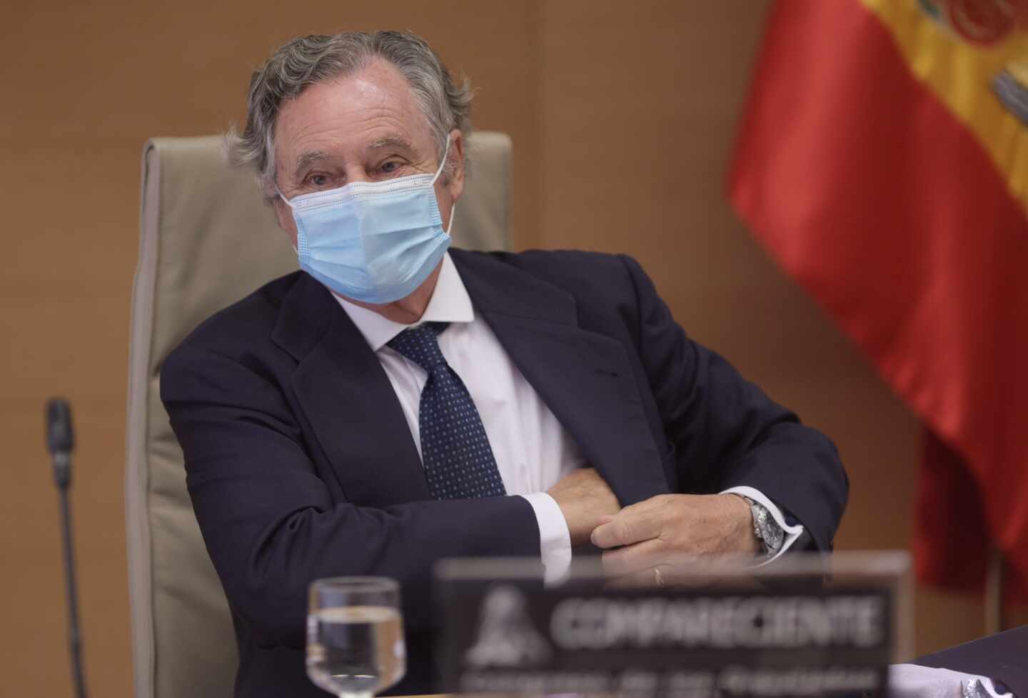 El empresario Ignacio López del Hierro, este miércoles en la comisión de investigación de Kitchen.
