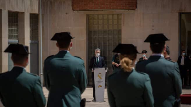 El ministro Grande-Marlaska, en la toma de posesión del nuevo Jefe de la Zona de la Guardia Civil de Cataluña.