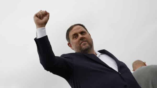 Oriol Junqueras, tras salir de prisión.